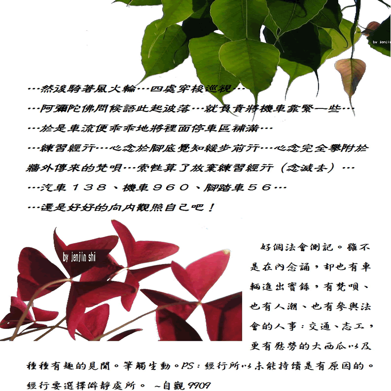 抖動的文字 師父的勉勵