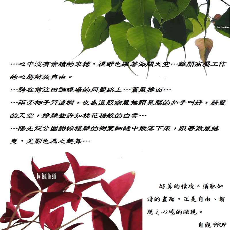 抖動的文字 師父的勉勵