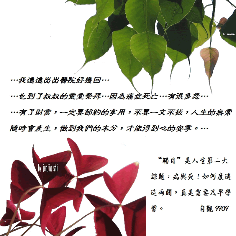 抖動的文字 師父的勉勵