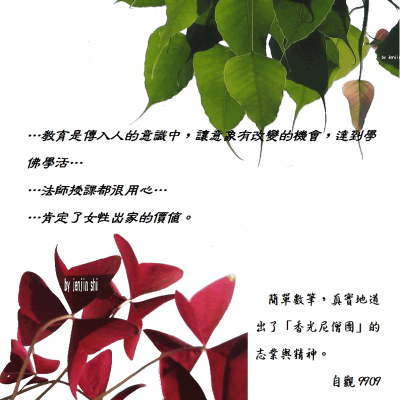 抖動的文字 師父的勉勵