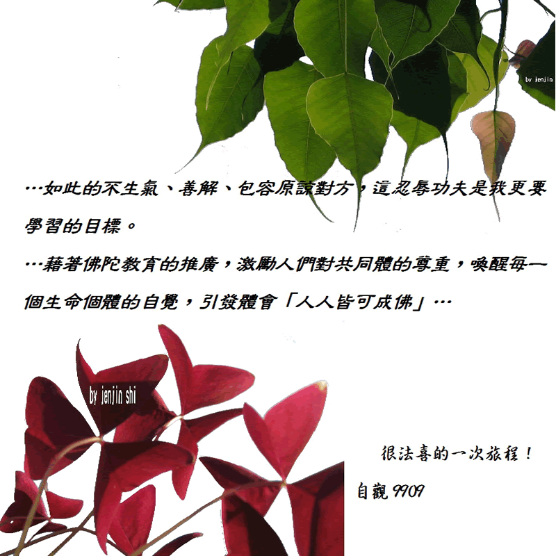 抖動的文字 師父的勉勵