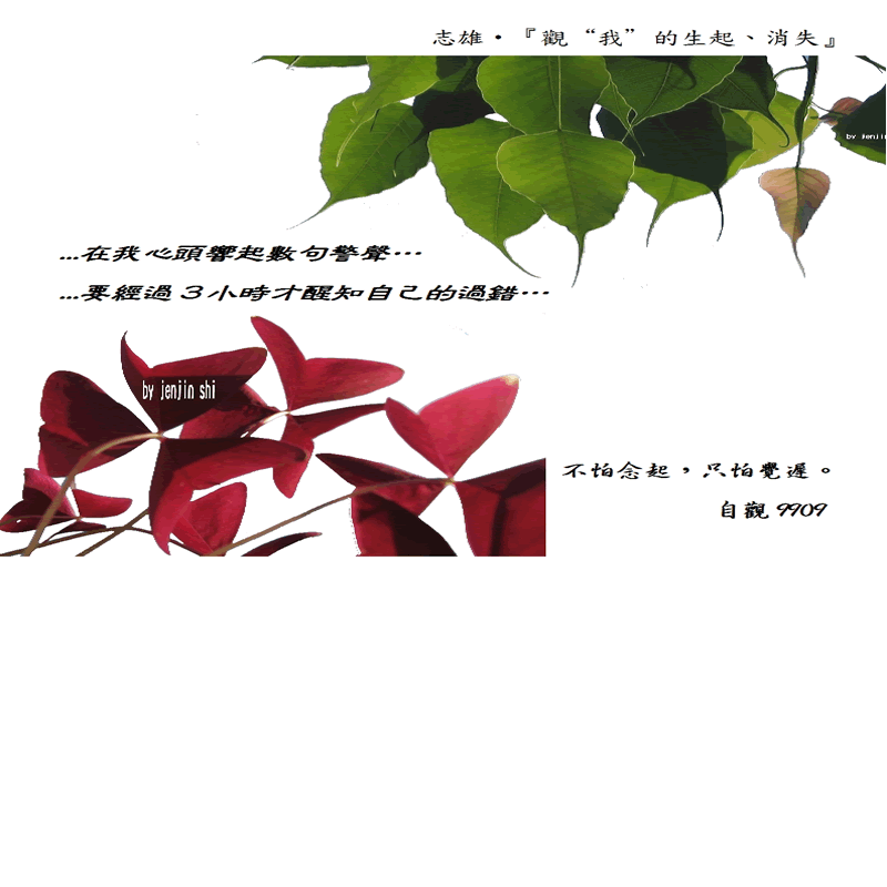 抖動的文字 師父的勉勵