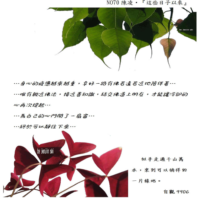 抖動的文字 師父的勉勵