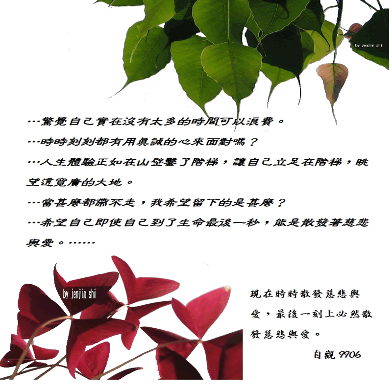 抖動的文字 師父的勉勵