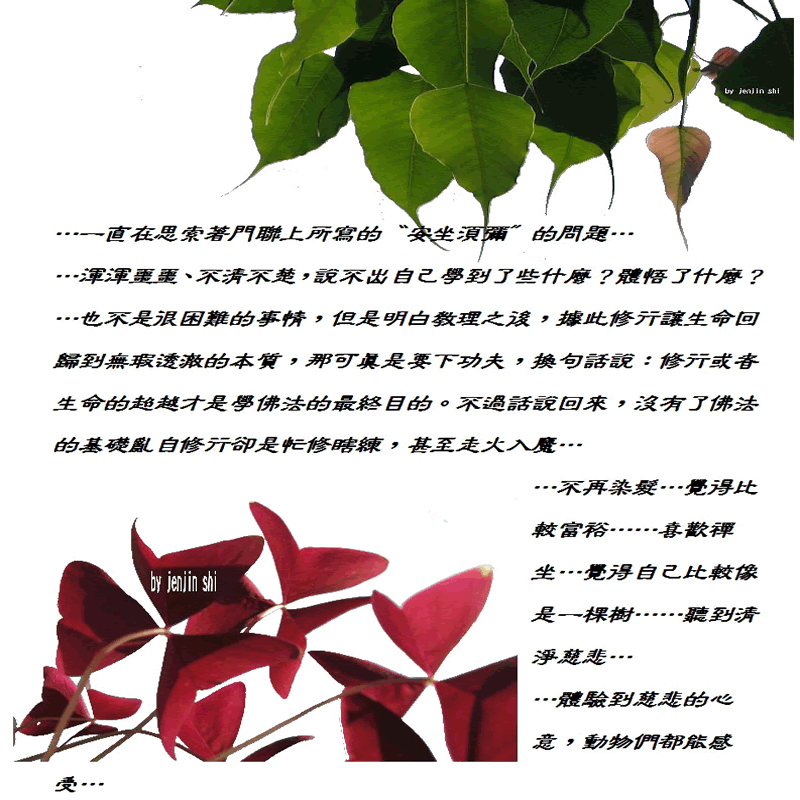 抖動的文字 師父的勉勵