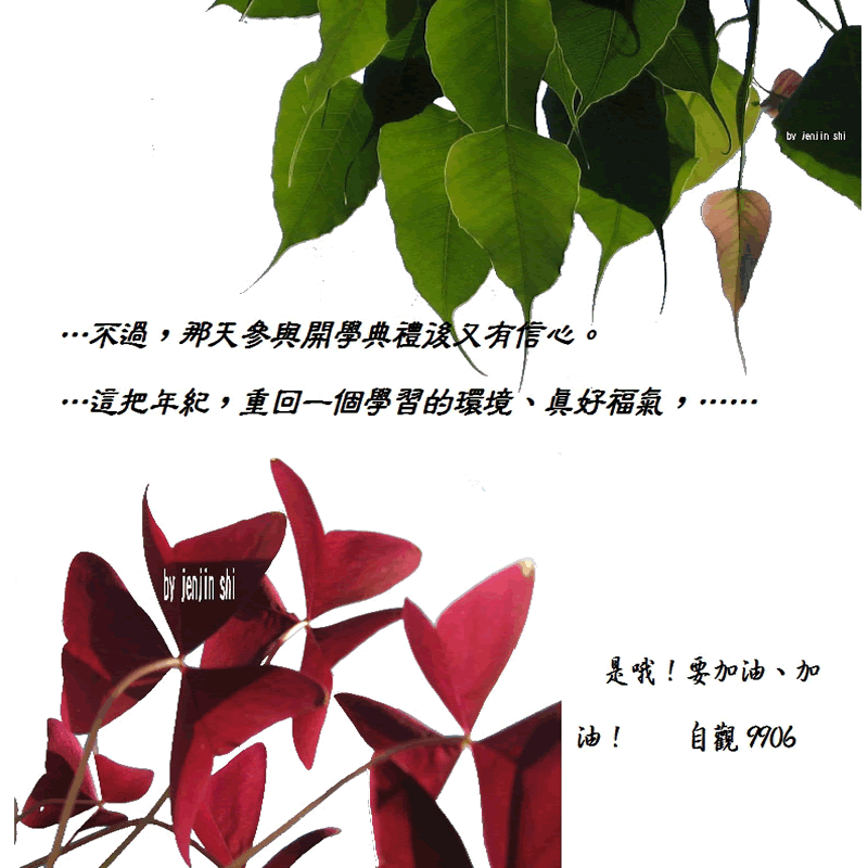 抖動的文字 師父的勉勵