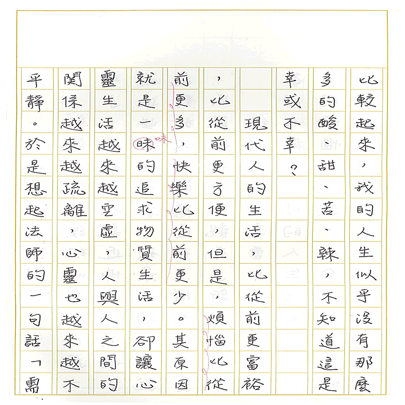 真實文字,歷歷在目~書寫作業二