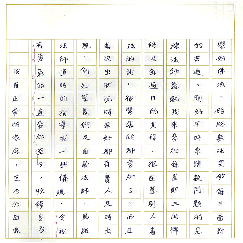 真實文字,歷歷在目~書寫作業一